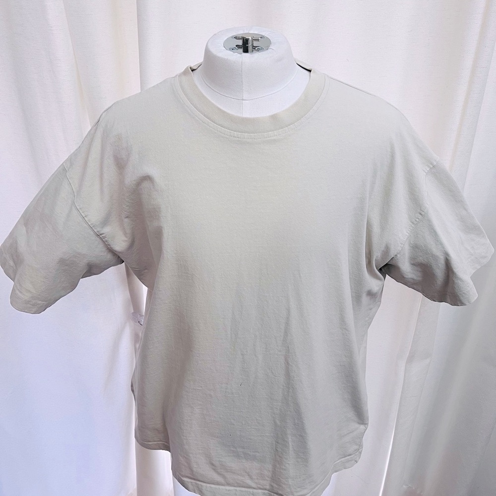 H&M Men's Oversized T-Shirt Size Large Beige